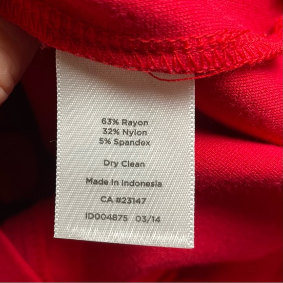 Talbots V-neck Midi Dress with Front Pockets Red Size 2 - Picture 7 of 8